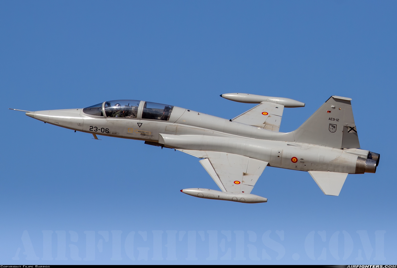 Spain - Air Force Northrop SF-5B Freedom Fighter AE.9-12 at Badajoz - Talavera la Real (BJZ / LEBZ), Spain