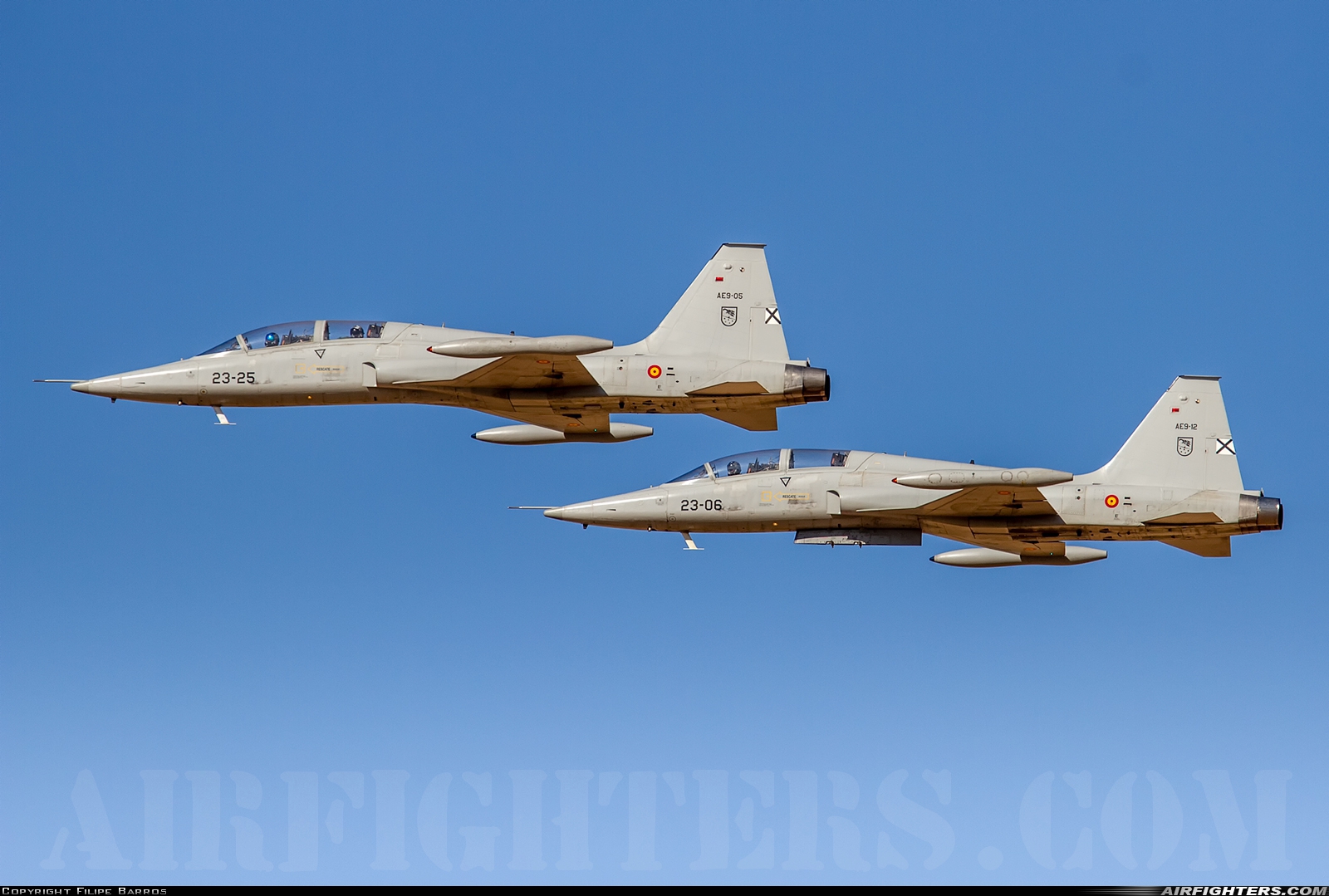 Spain - Air Force Northrop SF-5B Freedom Fighter AE.9-12 at Badajoz - Talavera la Real (BJZ / LEBZ), Spain