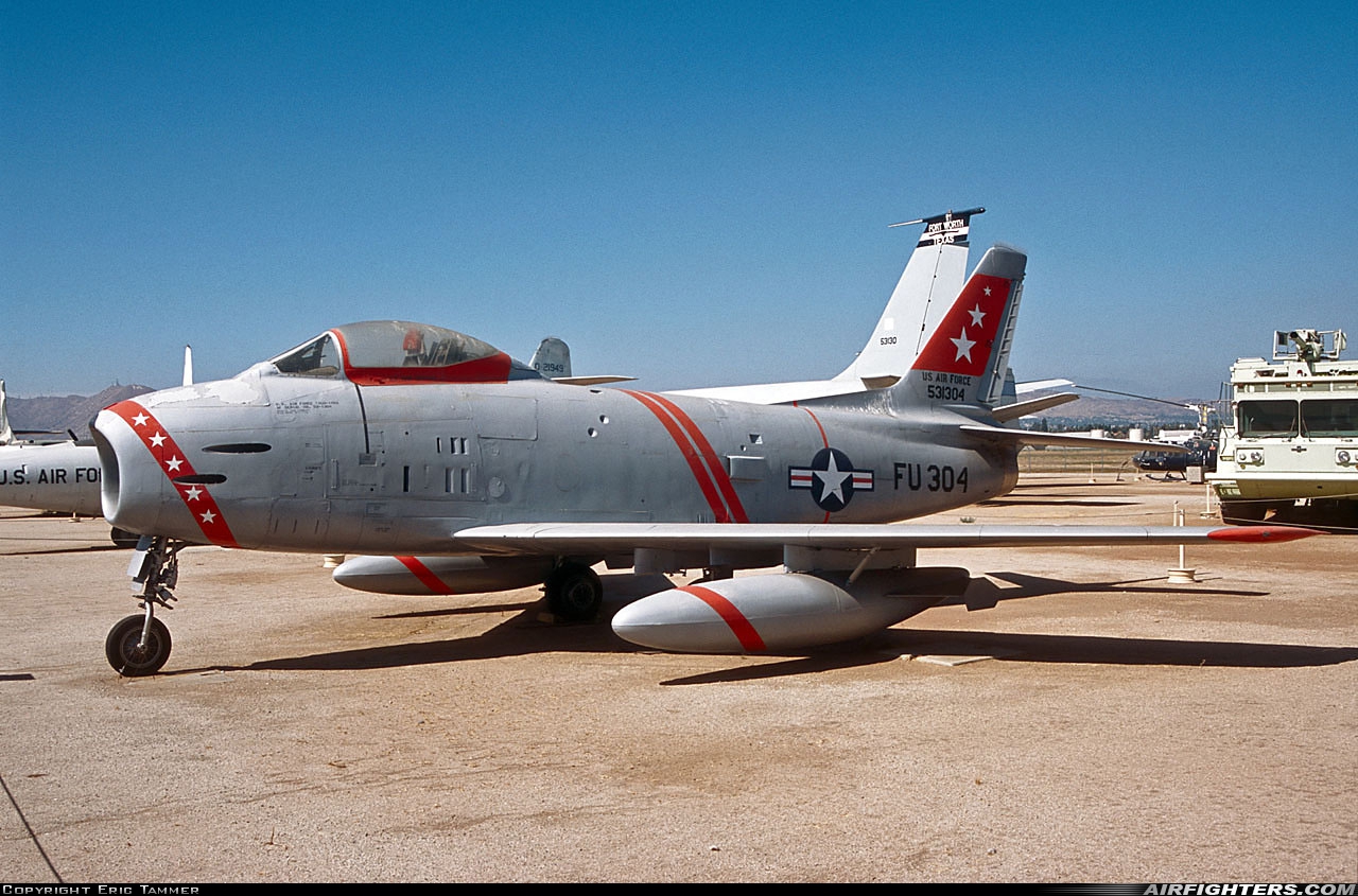 USA - Air Force North American F-86H Sabre 53-1304 at Riverside - March ARB (AFB / Field) (RIV / KRIV), USA
