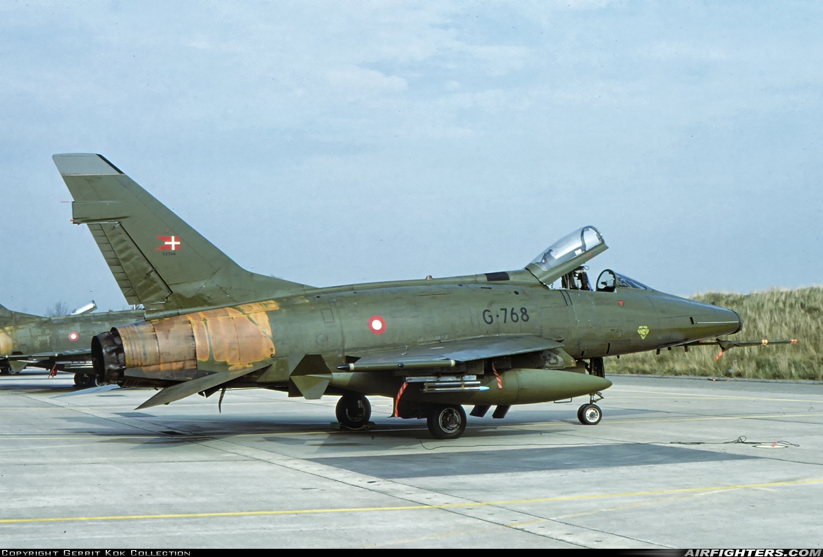 Denmark - Air Force North American F-100D Super Sabre G-768 at Husum (EDNH), Germany
