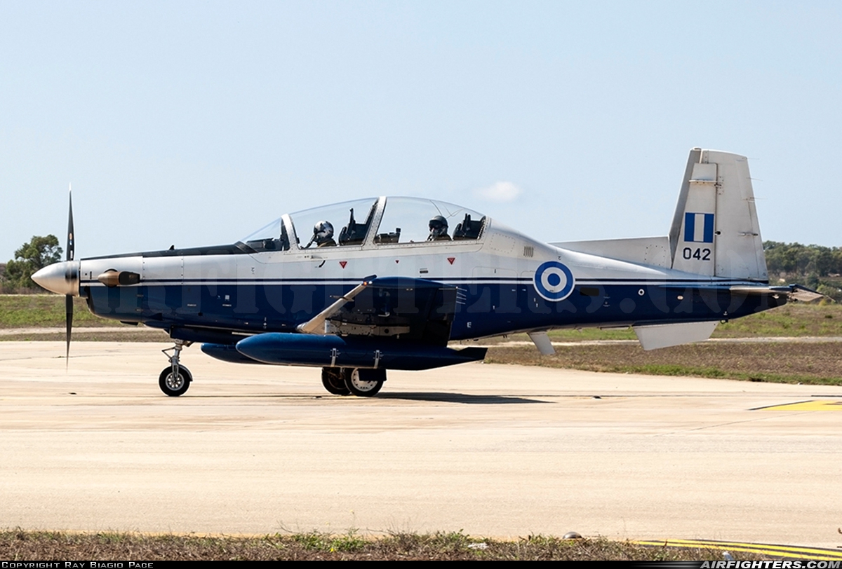 Greece - Air Force Raytheon AT-6A Texan II 042 at Luqa - Malta International (MLA / LMML), Malta