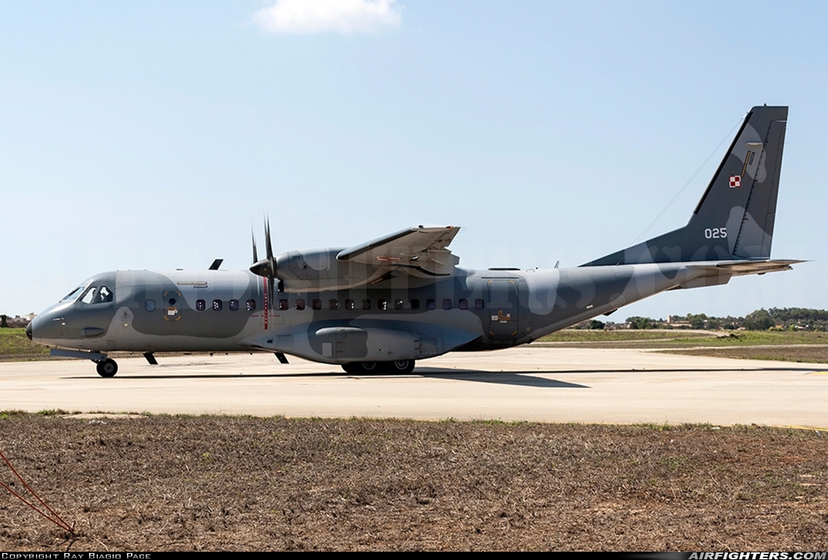 Poland - Air Force CASA C-295M 025 at Luqa - Malta International (MLA / LMML), Malta