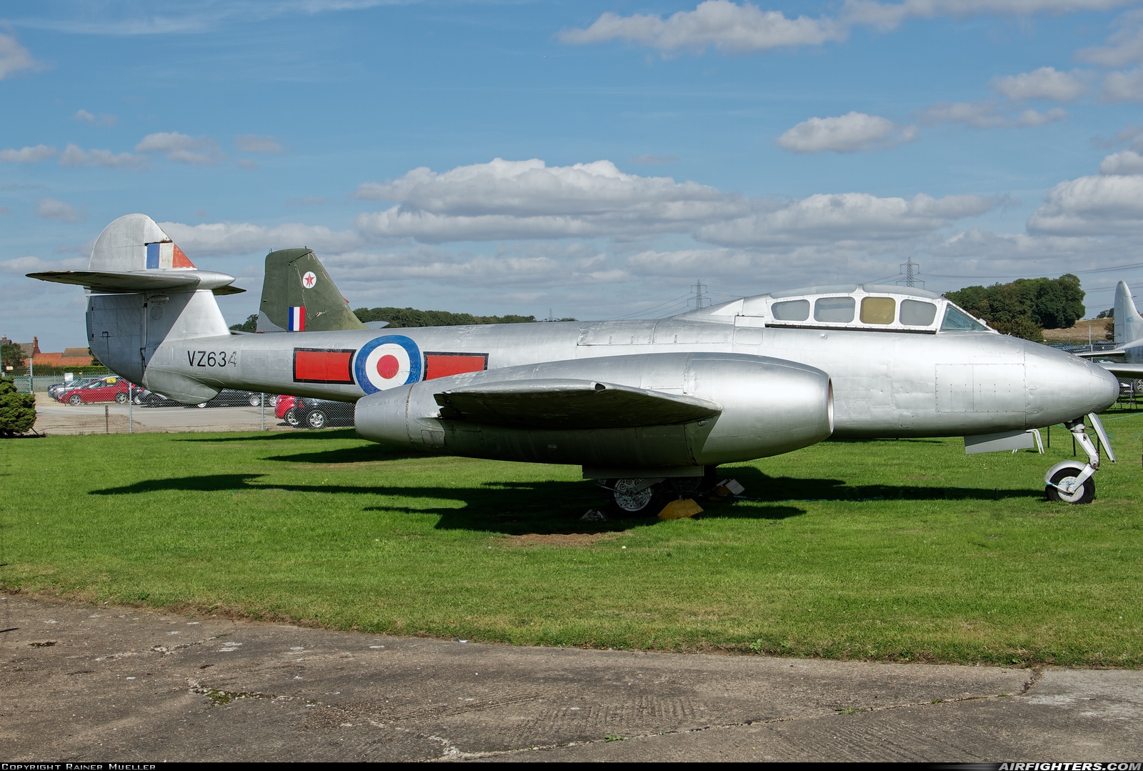 UK - Air Force Gloster Meteor T.7 VZ634 at Off-Airport - Newark, UK