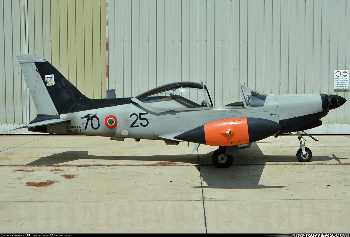 Italy - Air Force SIAI-Marchetti SF-260EA MM55118 at Latina (- Enrico Comani) (LIRL), Italy