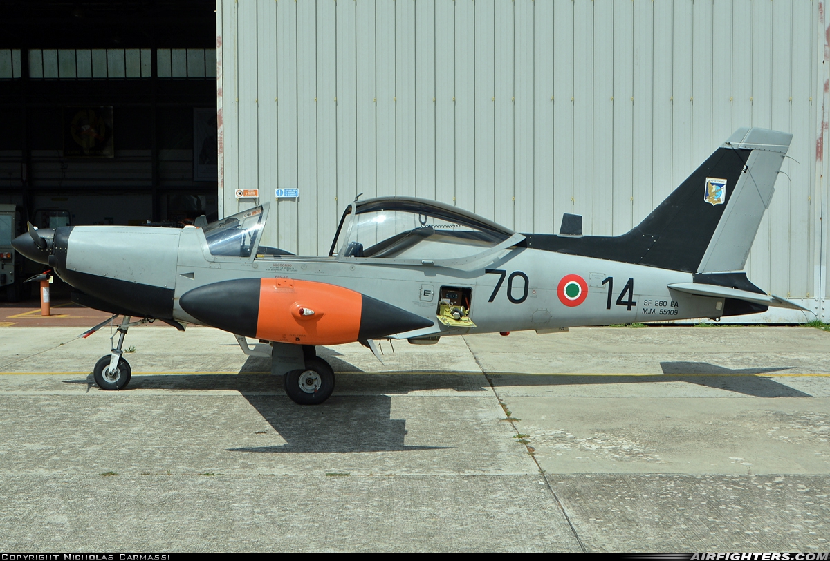 Italy - Air Force SIAI-Marchetti SF-260EA MM55109 at Latina (- Enrico Comani) (LIRL), Italy