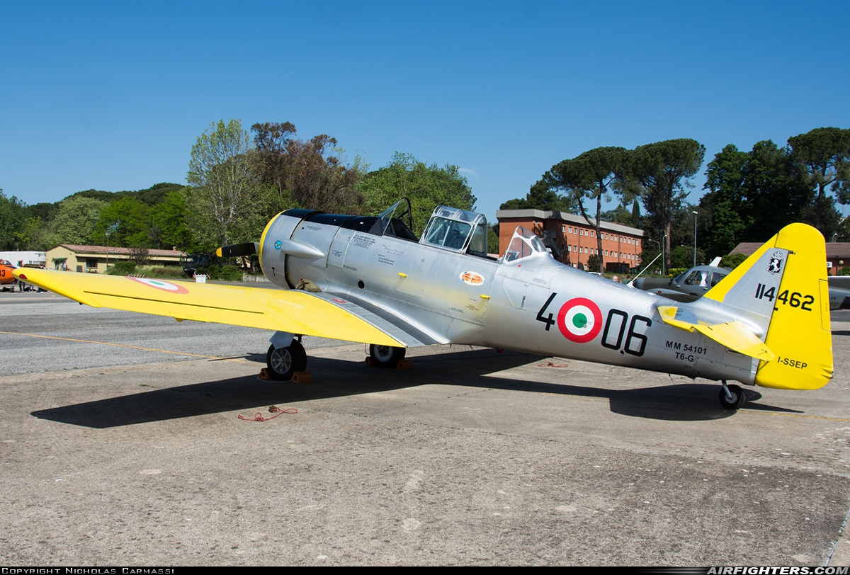 Private North American T-6G Texan I-SSEP at Rome - Guidonia (LIRG), Italy