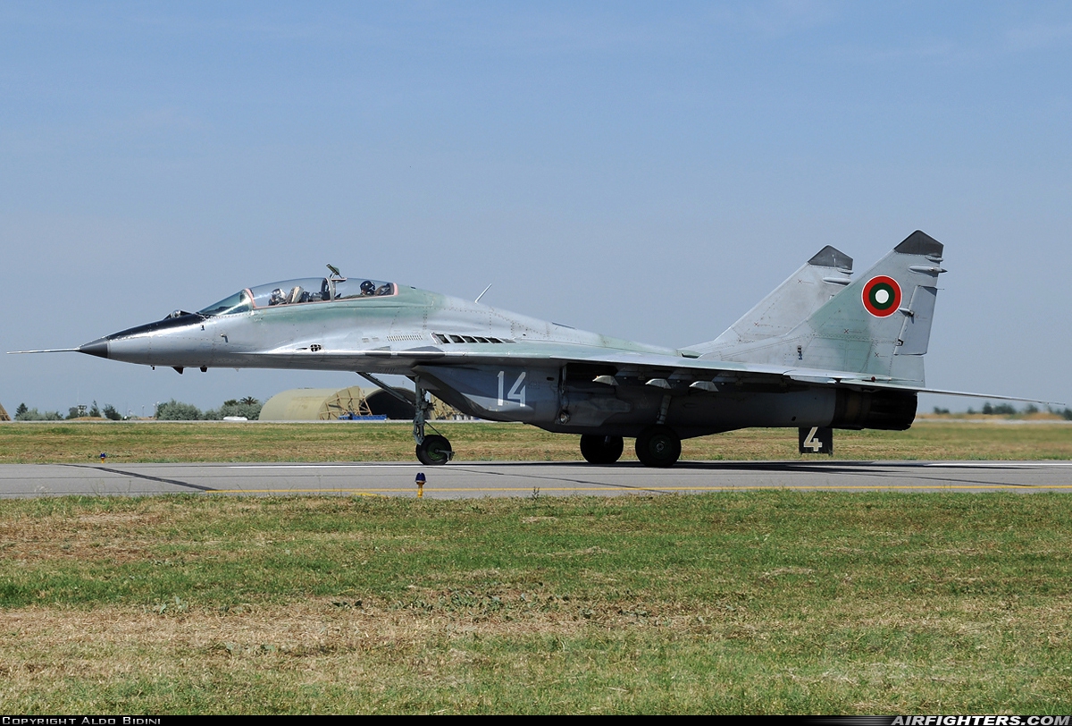 Bulgaria - Air Force Mikoyan-Gurevich MiG-29UB (9.51) 14 at Izmir - Kaklic (LTFA), Türkiye