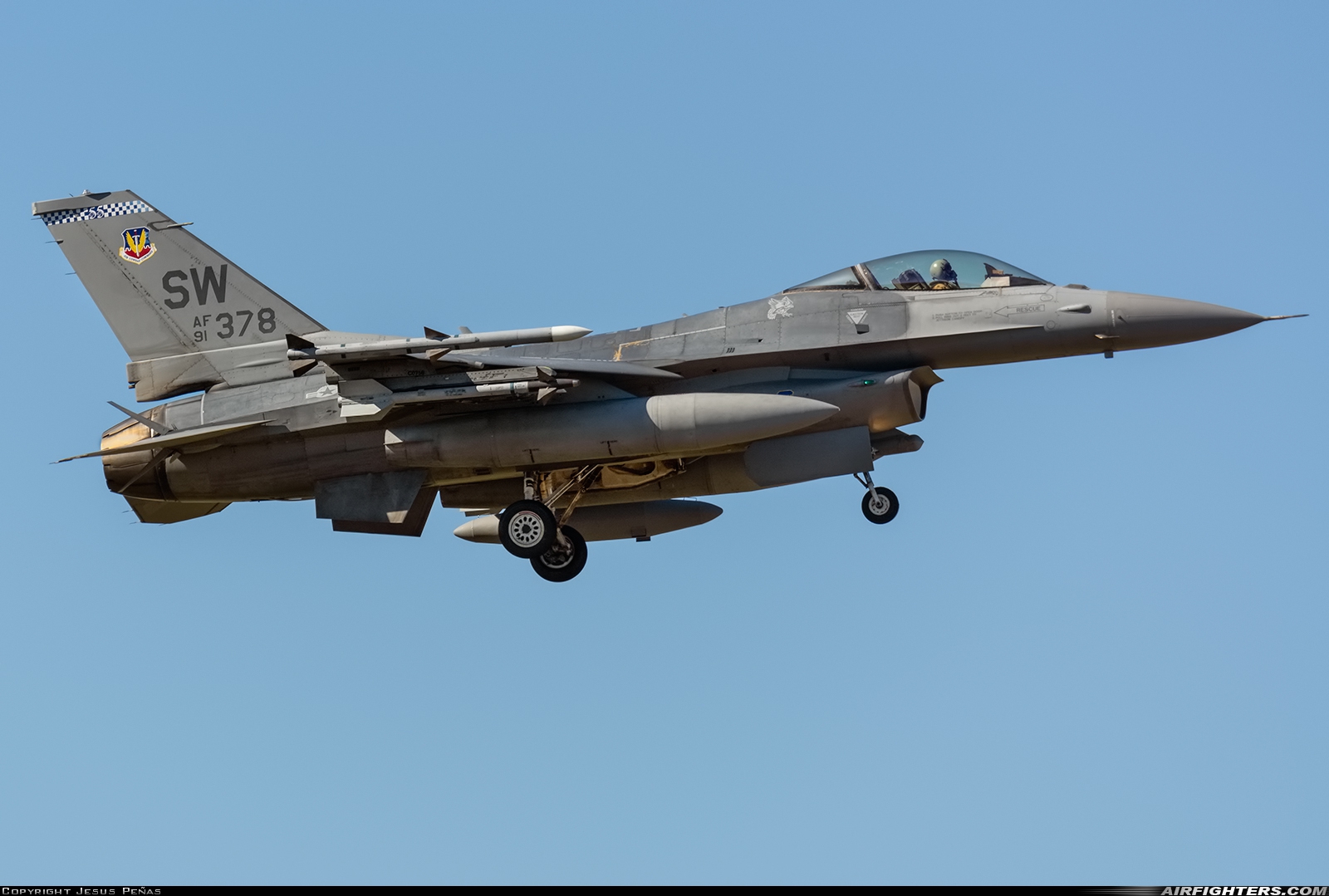 USA - Air Force General Dynamics F-16C Fighting Falcon 91-0378 at Rota (LERT), Spain