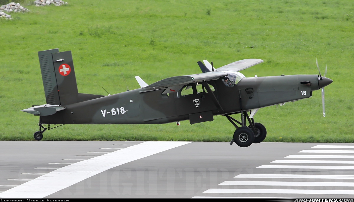 Switzerland - Air Force Pilatus PC-6/B2-H2M-1 Turbo Porter V-618 at Emmen (EML / LSME), Switzerland