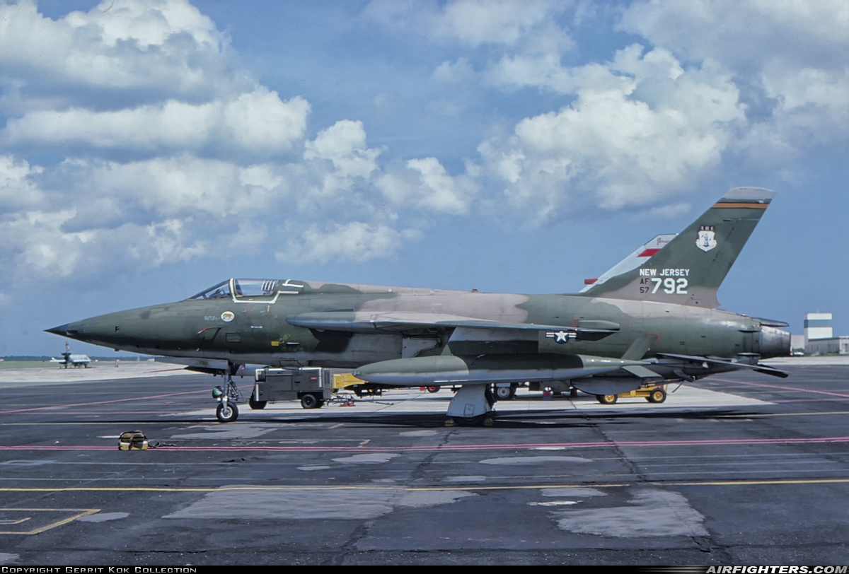 USA - Air Force Republic F-105B Thunderchief 57-5792 at Wrightstown - McGuire AFB (WRI / KWRI), USA