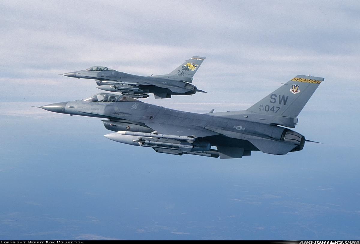 USA - Air Force General Dynamics F-16C Fighting Falcon 94-0047 at In Flight, USA