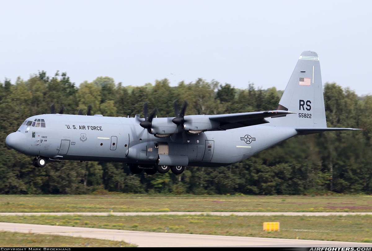 USA - Air Force Lockheed Martin C-130J-30 Hercules (L-382) 15-5822 at Eindhoven (- Welschap) (EIN / EHEH), Netherlands