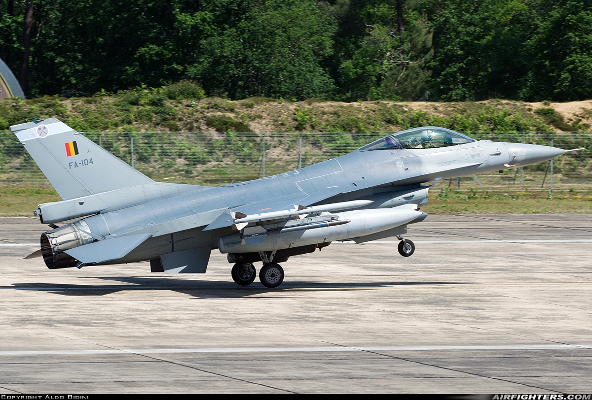 Belgium - Air Force General Dynamics F-16AM Fighting Falcon FA-104 at Mont de Marsan (LFBM), France