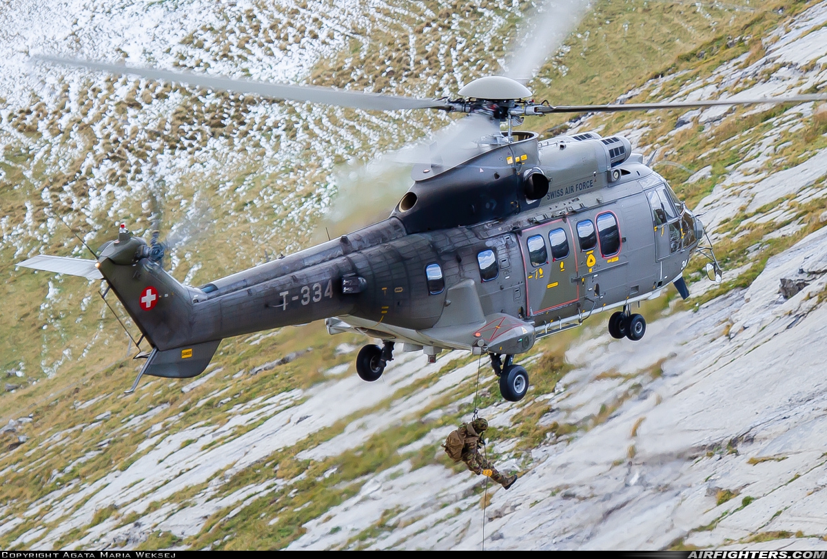 Switzerland - Air Force Aerospatiale AS-532UL Cougar T-334 at Off-Airport - Axalp, Switzerland