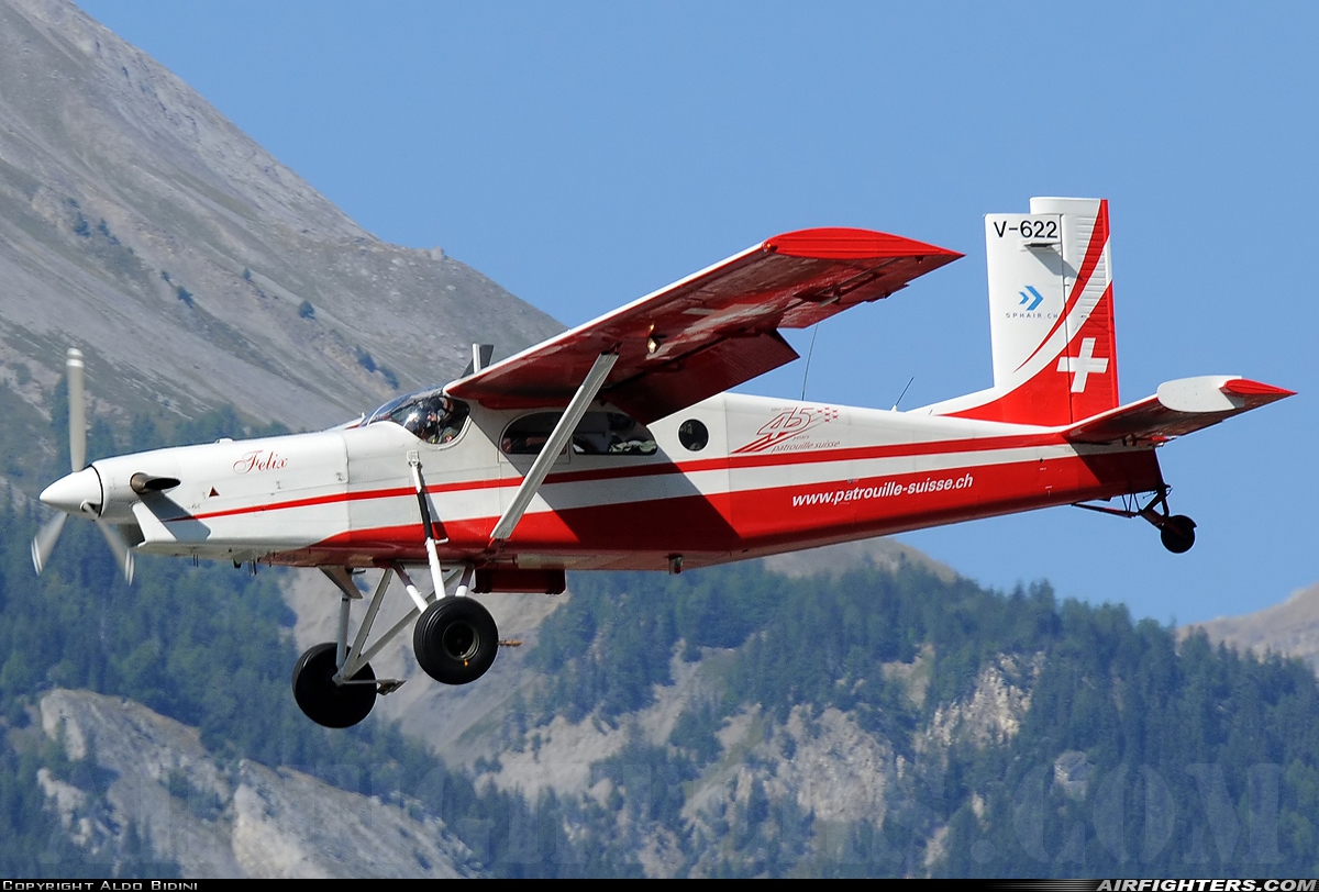 Switzerland - Air Force Pilatus PC-6/B2-H2M-1 Turbo Porter V-622 at Sion (- Sitten) (SIR / LSGS / LSMS), Switzerland