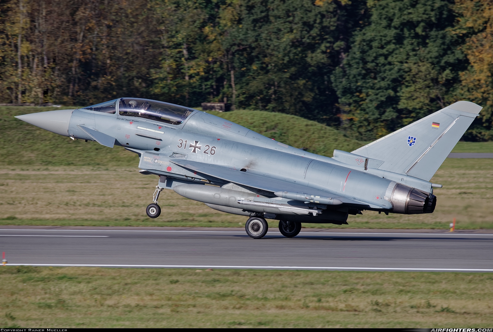 Germany - Air Force Eurofighter EF-2000 Typhoon T 31+26 at Rostock - Laage (RLG / ETNL), Germany