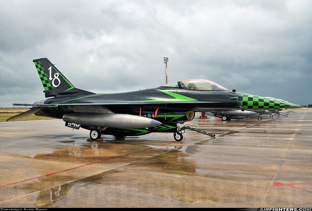 Italy - Air Force General Dynamics F-16A/ADF Fighting Falcon MM7240 at Trapani - Birgi (TPS / LICT), Italy