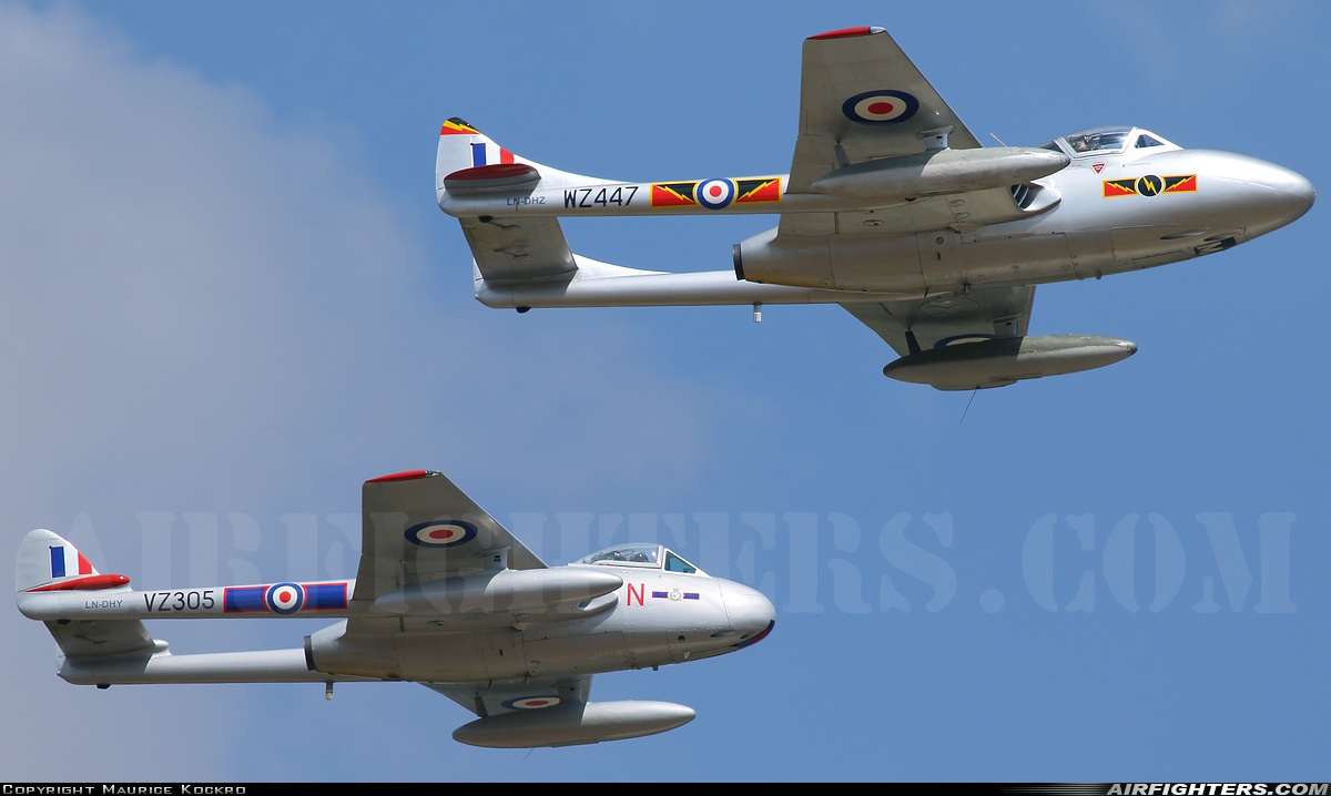 Private - Warbirds of Norway De Havilland DH-100 Vampire FB.6 LN-DHY at Fairford (FFD / EGVA), UK
