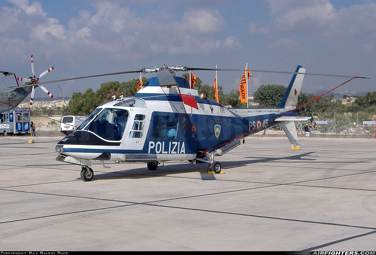 Italy - Polizia Agusta A-109A Hirundo MM80745 at Luqa - Malta International (MLA / LMML), Malta