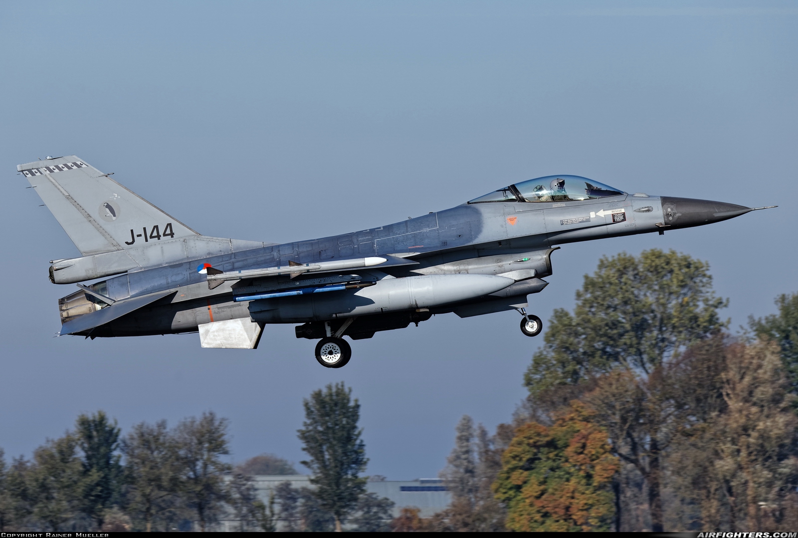 Netherlands - Air Force General Dynamics F-16AM Fighting Falcon J-144 at Leeuwarden (LWR / EHLW), Netherlands