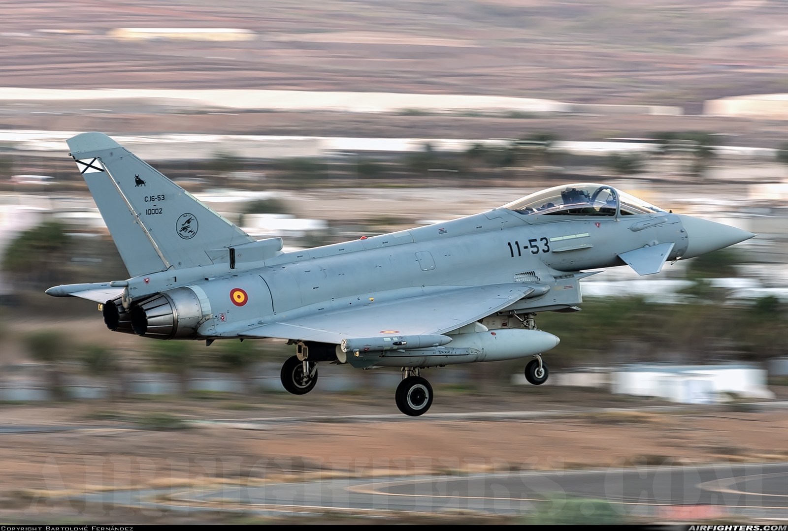 Spain - Air Force Eurofighter EF-2000 Typhoon C.16-53-10002 at Gran Canaria (- Las Palmas / Gando) (LPA / GCLP), Spain