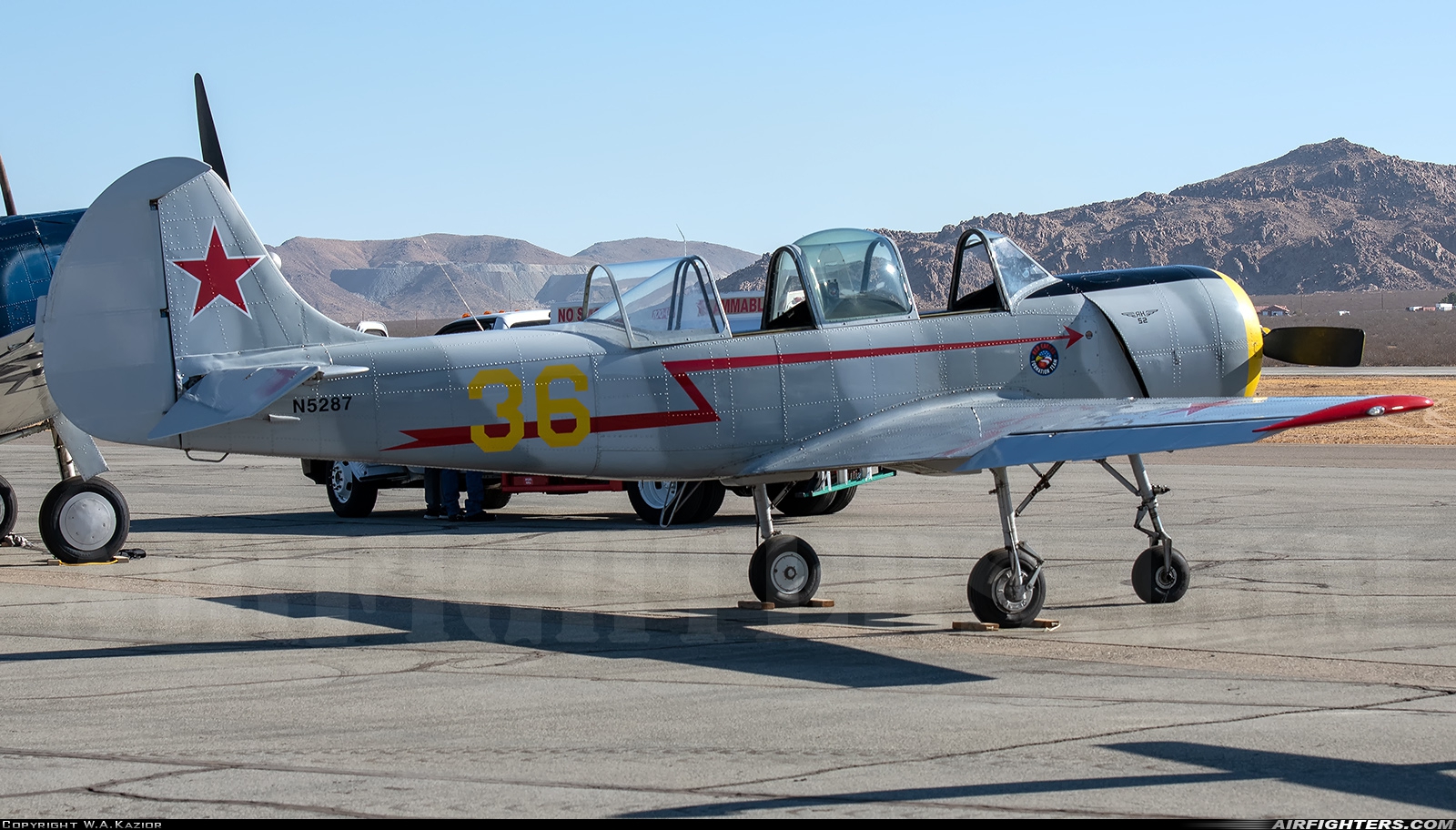 Private - Red Eagles Formation Team Yakovlev Yak-52 (Bacau) N5287 at Apple Valley (APV / KAPV), USA