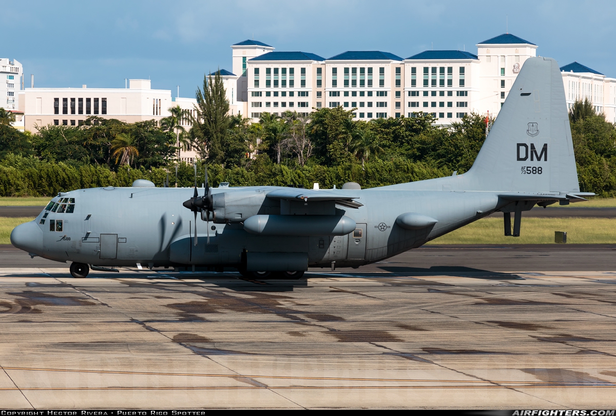 USA - Air Force Lockheed EC-130H Hercules (L-382) 73-1588 at San Juan - Luis Munoz Marin Int. (SJU / TJSJ), Puerto Rico