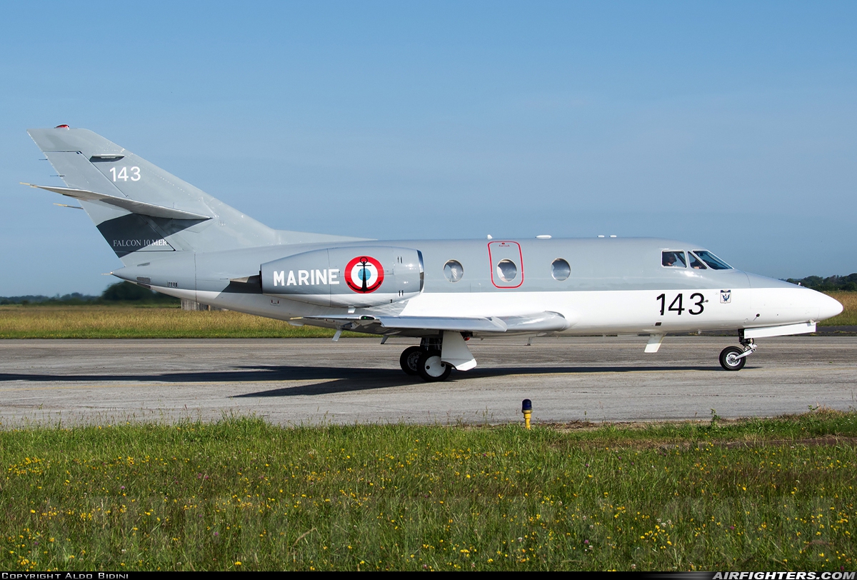 France - Navy Dassault Falcon 10MER 143 at Landivisiau (LDV / LFRJ), France