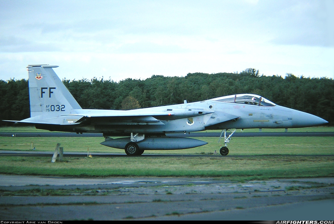 USA - Air Force McDonnell Douglas F-15A Eagle 75-0032 at Utrecht - Soesterberg (UTC / EHSB), Netherlands