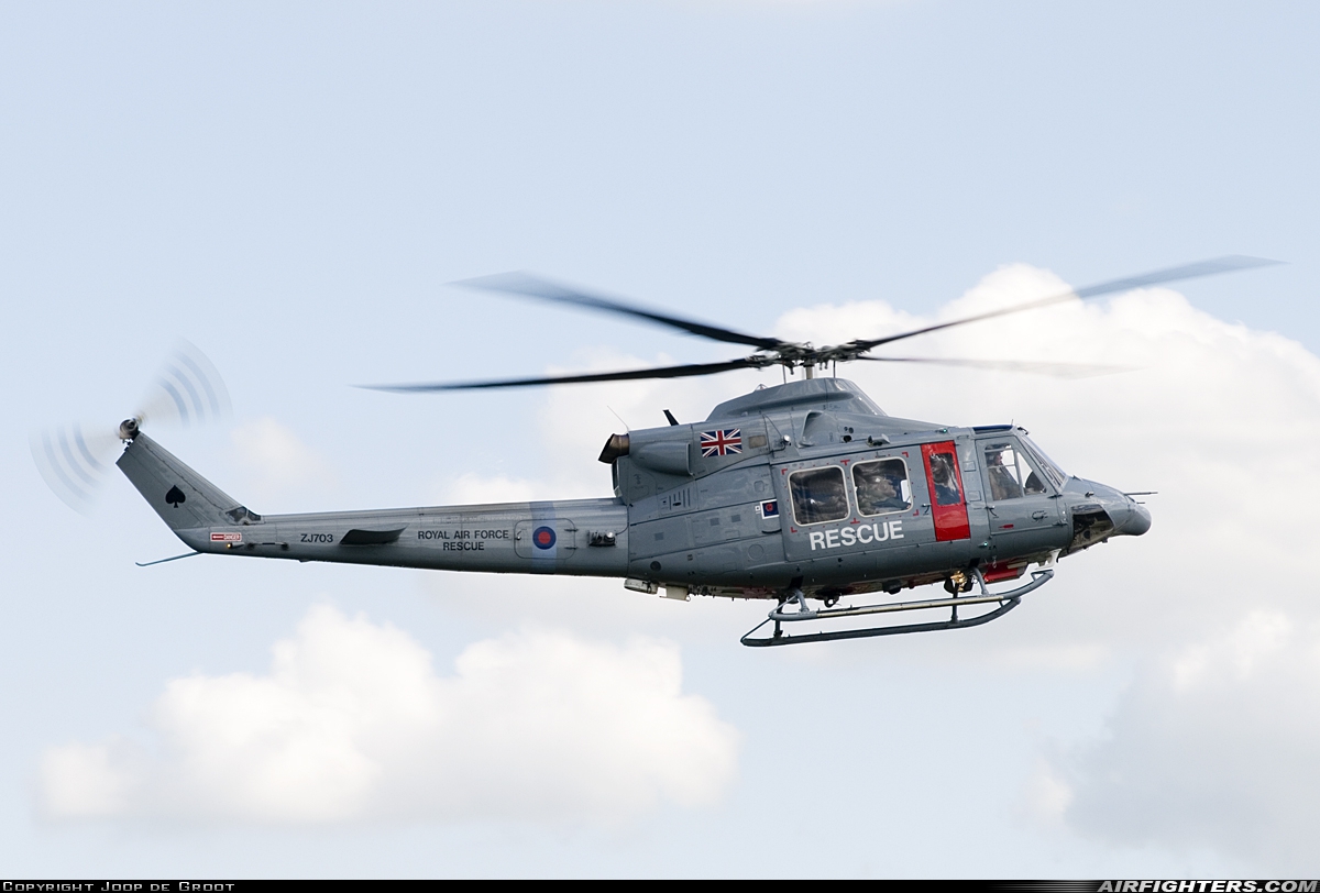 UK - Air Force Bell 412EP Griffin HAR2 ZJ703 at Waddington (WTN / EGXW), UK