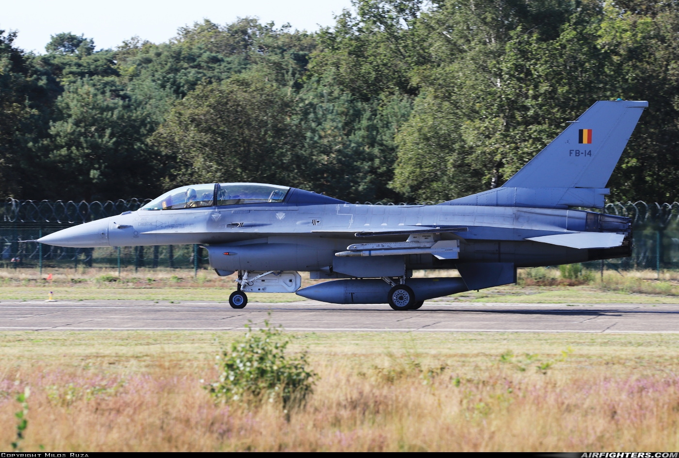 Belgium - Air Force General Dynamics F-16BM Fighting Falcon FB-14 at Kleine Brogel (EBBL), Belgium