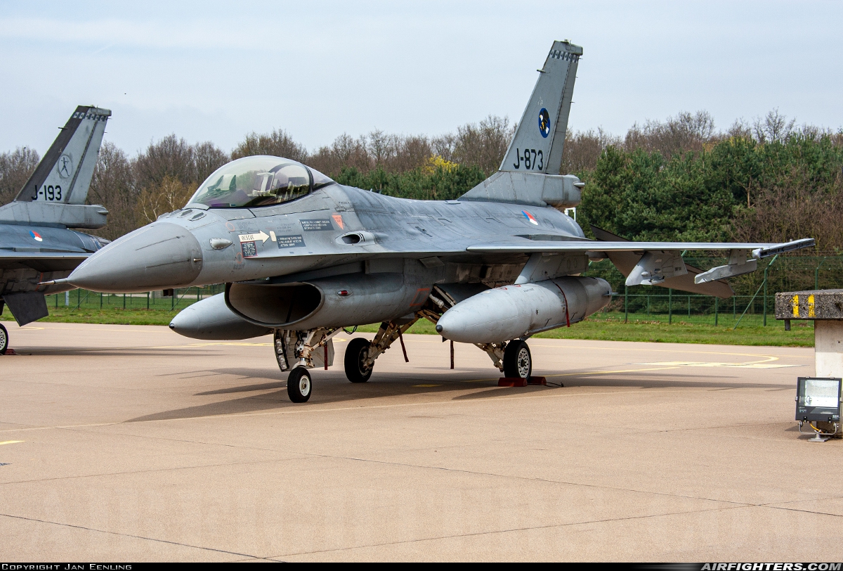 Netherlands - Air Force General Dynamics F-16AM Fighting Falcon J-873 at Uden - Volkel (UDE / EHVK), Netherlands