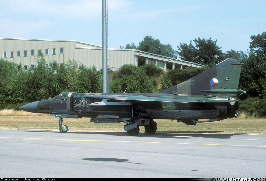 Czech Republic - Air Force Mikoyan-Gurevich MiG-23ML 2406 at Luxembourg (- Findel) (LUX / ELLX), Luxembourg