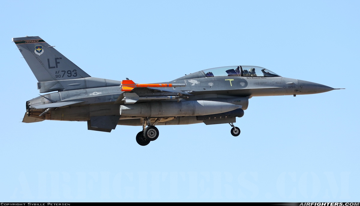USA - Air Force General Dynamics F-16D Fighting Falcon 90-0793 at Glendale (Phoenix) - Luke AFB (LUF / KLUF), USA