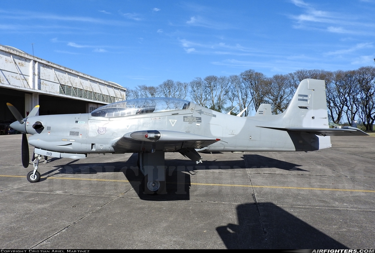 Argentina - Air Force Embraer EMB-312A Tucano A-110 at Reconquista (RCQ / SATR), Argentina