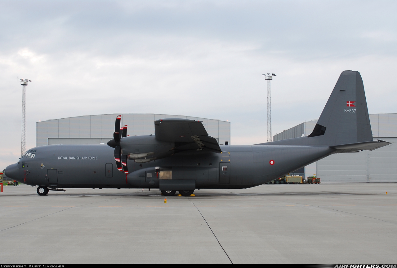 Denmark - Air Force Lockheed Martin C-130J-30 Hercules (L-382) B-537 at Aalborg (AAL / EKYT), Denmark