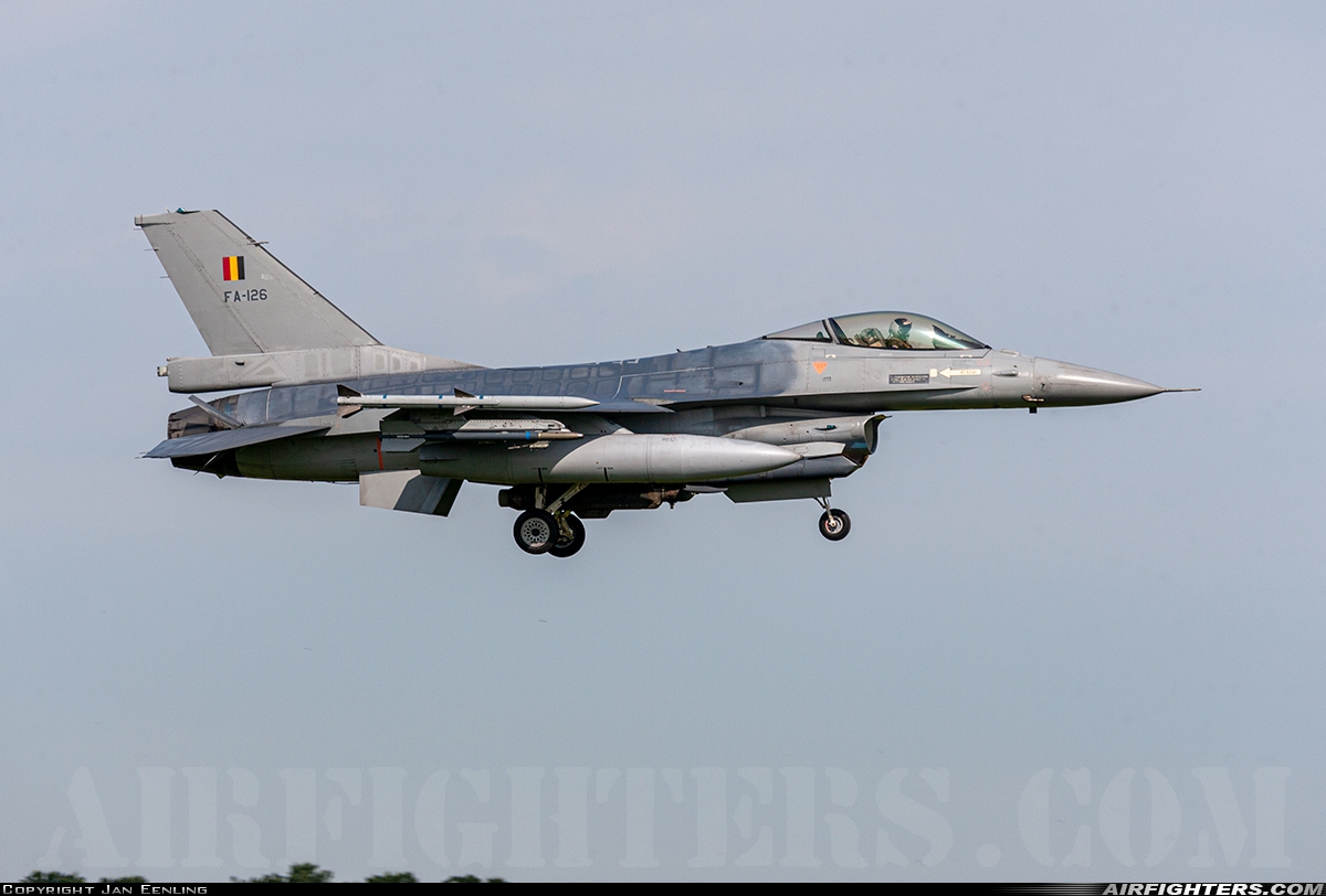 Belgium - Air Force General Dynamics F-16AM Fighting Falcon FA-126 at Leeuwarden (LWR / EHLW), Netherlands