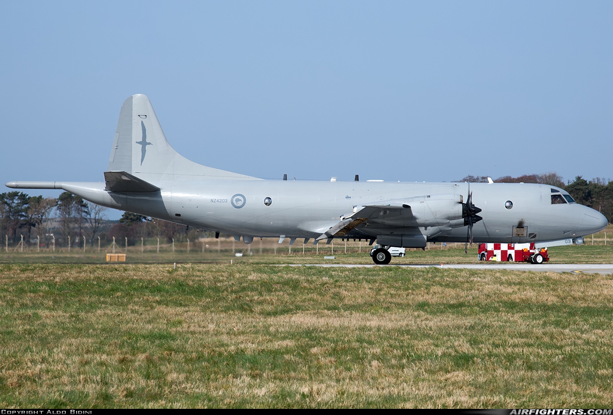 New Zealand - Air Force Lockheed P-3K Orion NZ4203 at Lossiemouth (LMO / EGQS), UK