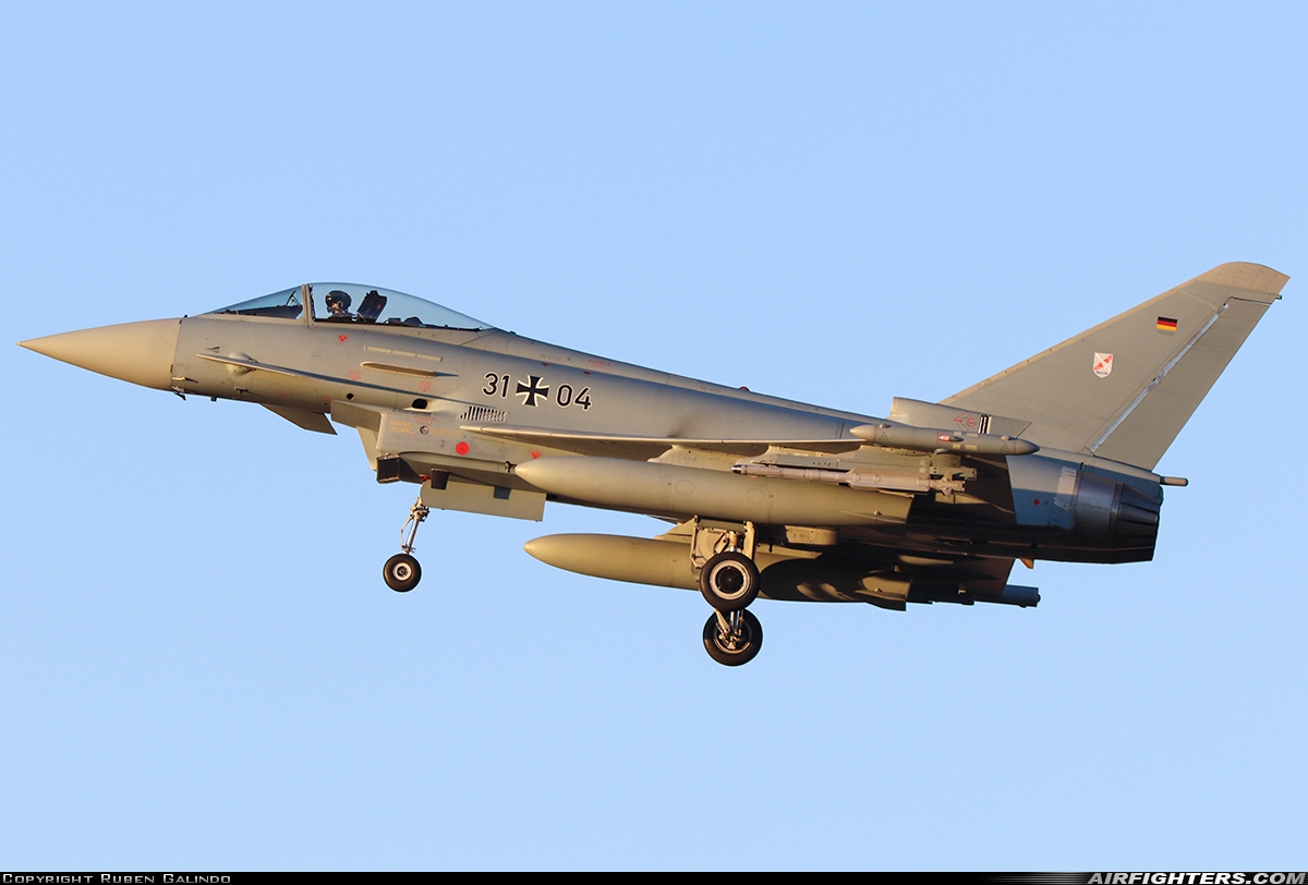Germany - Air Force Eurofighter EF-2000 Typhoon S 31+04 at Albacete (- Los Llanos) (LEAB), Spain
