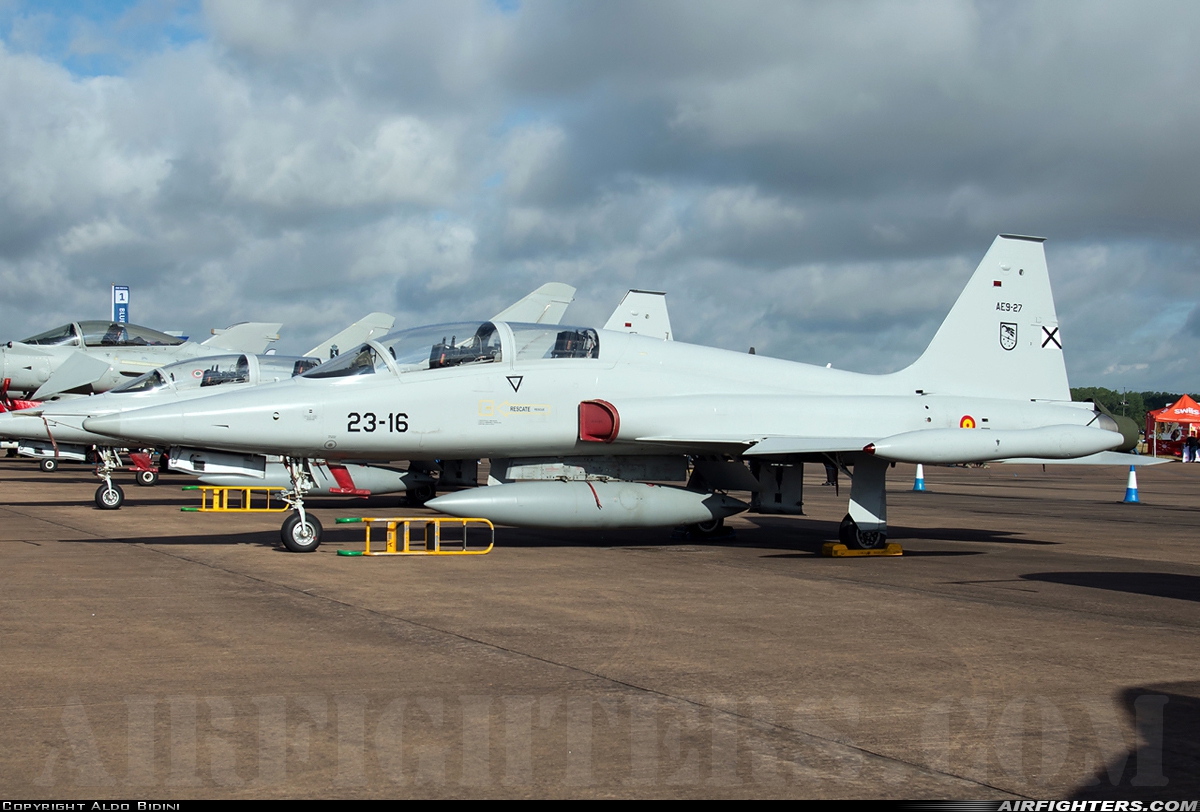 Spain - Air Force Northrop SF-5M Freedom Fighter AE.9-027 at Fairford (FFD / EGVA), UK