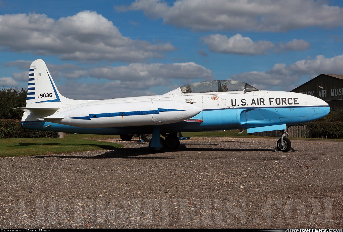 USA - Air Force Lockheed T-33A Shooting Star 51-9036 at Off-Airport - Newark, UK