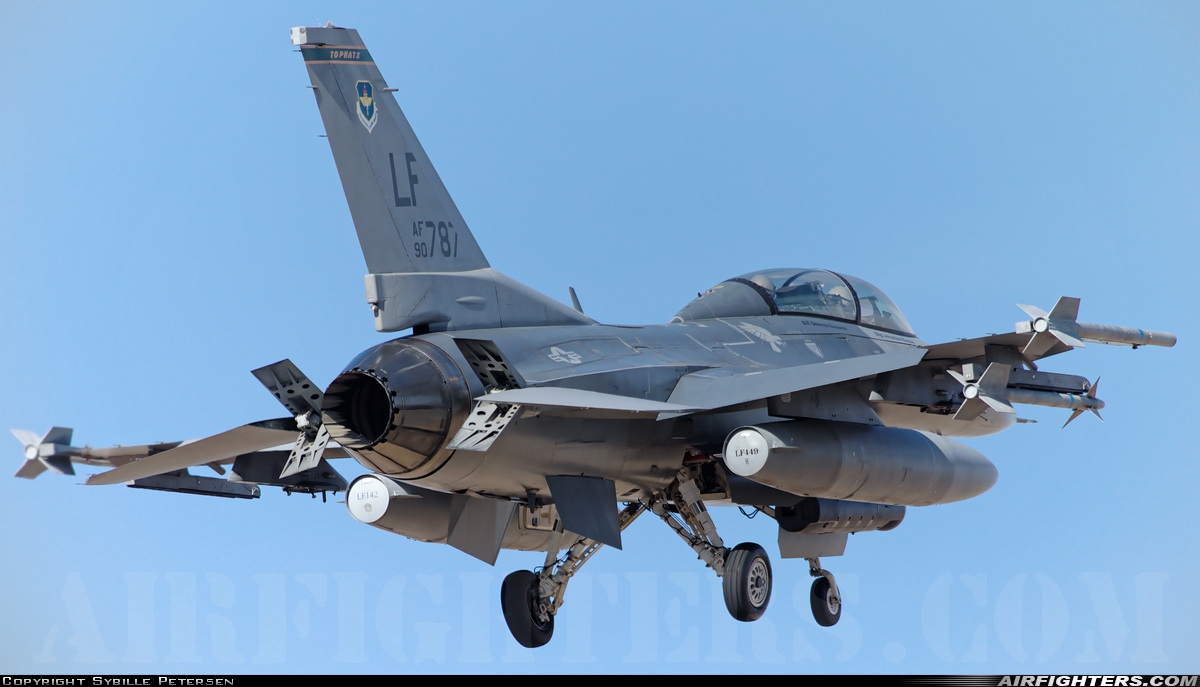 USA - Air Force General Dynamics F-16D Fighting Falcon 90-0787 at Glendale (Phoenix) - Luke AFB (LUF / KLUF), USA