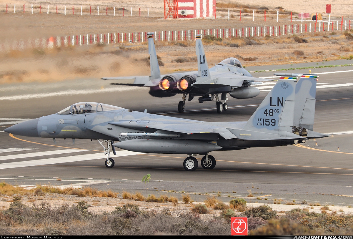 USA - Air Force McDonnell Douglas F-15C Eagle 86-0159 at Gran Canaria (- Las Palmas / Gando) (LPA / GCLP), Spain