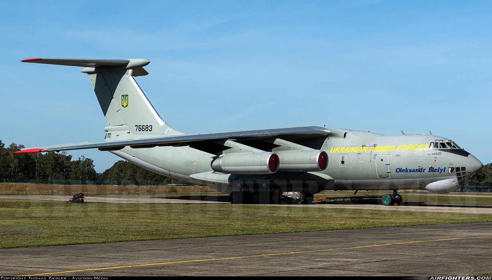 Ukraine - Air Force Ilyushin IL-76MD 76683 at Kleine Brogel (EBBL), Belgium