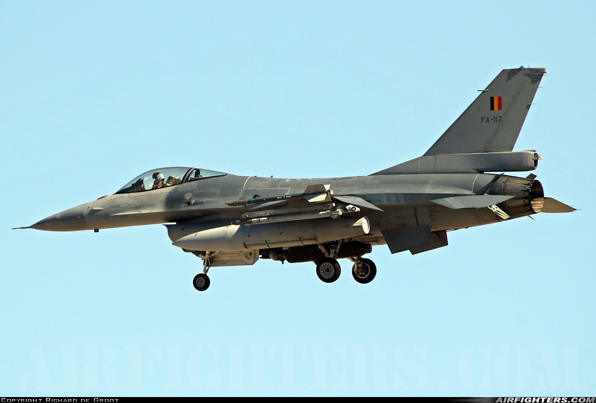 Belgium - Air Force General Dynamics F-16AM Fighting Falcon FA-117 at Las Vegas - Nellis AFB (LSV / KLSV), USA