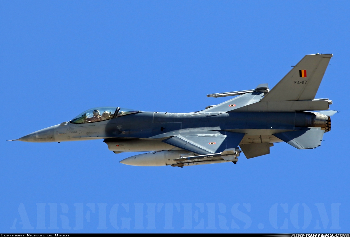 Belgium - Air Force General Dynamics F-16AM Fighting Falcon FA-117 at Las Vegas - Nellis AFB (LSV / KLSV), USA
