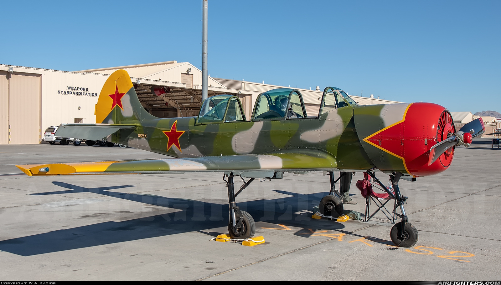 Private Yakovlev Aerostar Iak-52 (Yak-52) N52EX at Las Vegas - Nellis AFB (LSV / KLSV), USA