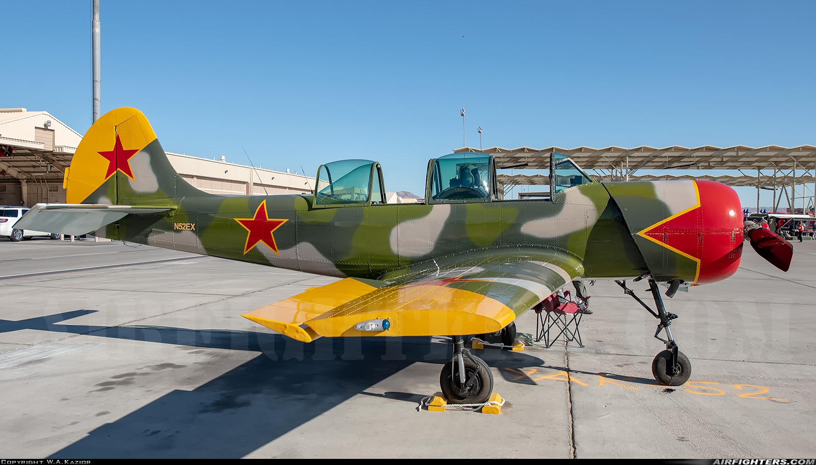 Private Yakovlev Aerostar Iak-52 (Yak-52) N52EX at Las Vegas - Nellis AFB (LSV / KLSV), USA