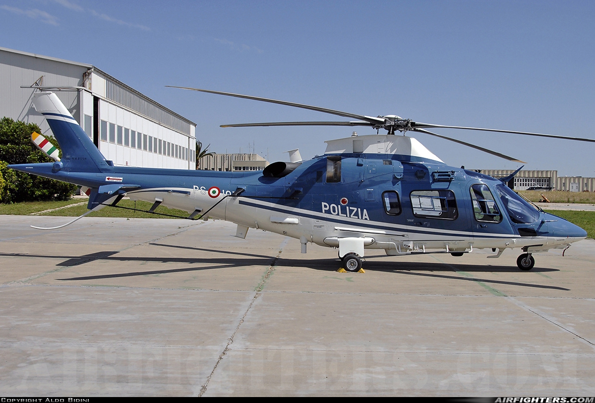 Italy - Polizia AgustaWestland AW-109N Nexus MM81704 at Pratica di Mare (- Mario de Bernardi) (LIRE), Italy