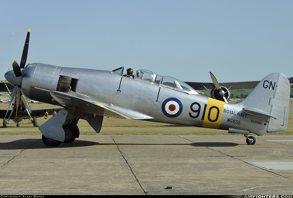 Private - The Fighter Collection Hawker Sea Fury T20 NX20MD at Duxford (EGSU), UK